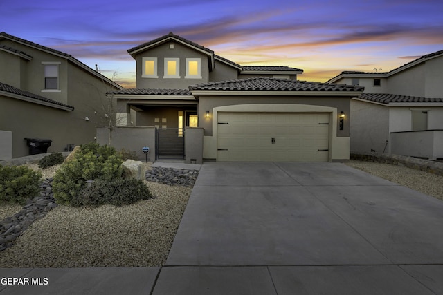 view of front of house featuring a garage