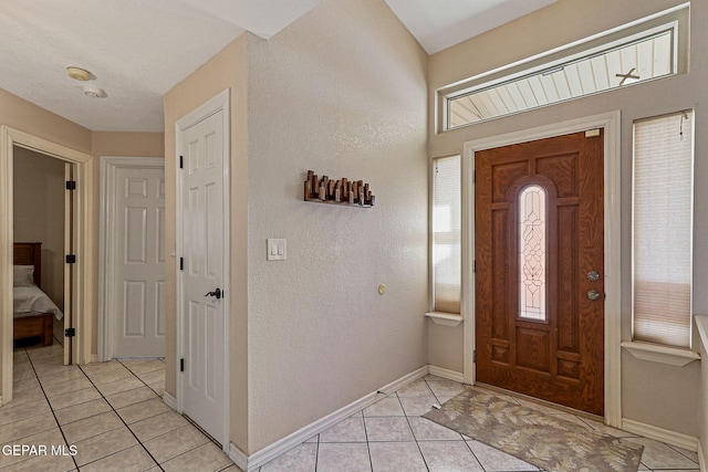 view of tiled foyer