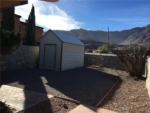 exterior space with a mountain view