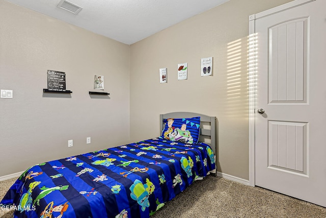 view of carpeted bedroom