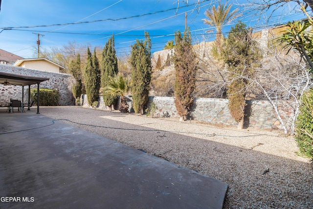 view of yard featuring a patio area