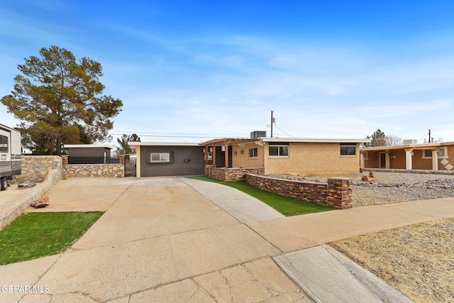 view of front of home with central AC