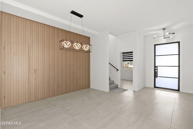 interior space with light tile patterned flooring