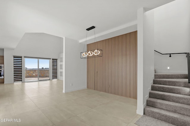 interior space featuring high vaulted ceiling