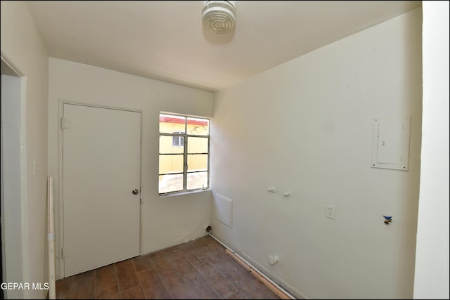 interior space featuring dark hardwood / wood-style flooring