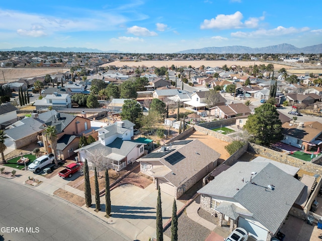 aerial view featuring a mountain view