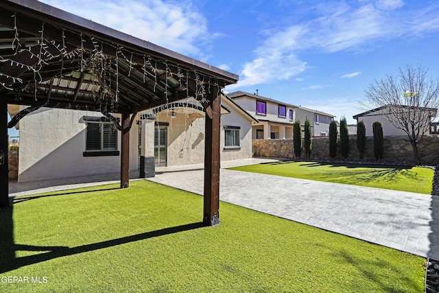 exterior space featuring a gazebo