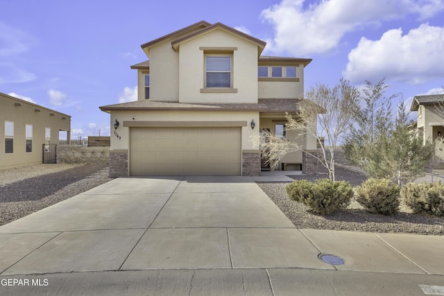 view of front facade with a garage