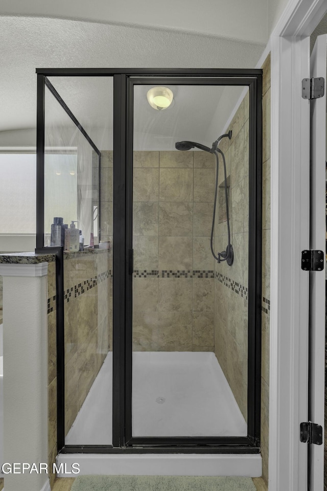 bathroom with walk in shower