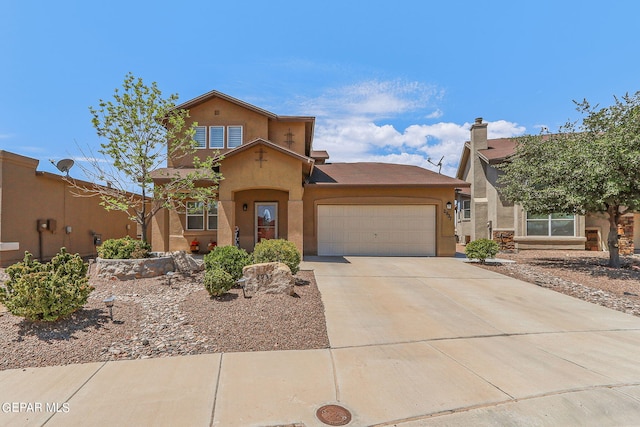 view of front of house featuring a garage