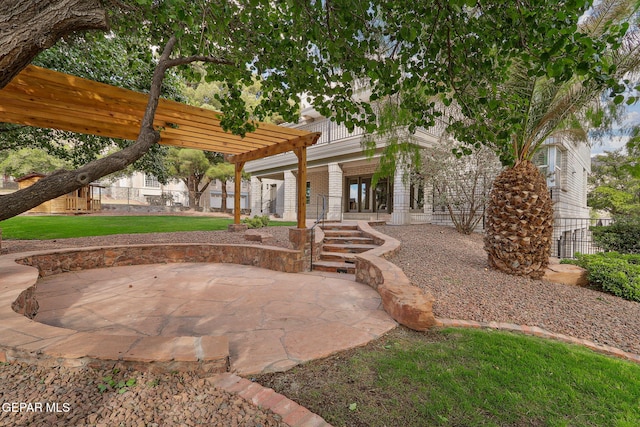 909 Singing Hills Dr, El Paso, TX 79912 - view of patio / terrace featuring a pergola