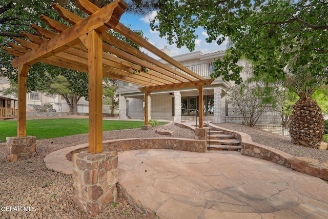 909 Singing Hills Dr, El Paso, TX 79912 - view of patio / terrace featuring a pergola