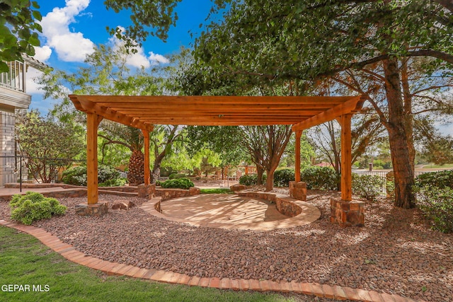 909 Singing Hills Dr, El Paso, TX 79912 - view of yard with a pergola and a patio area
