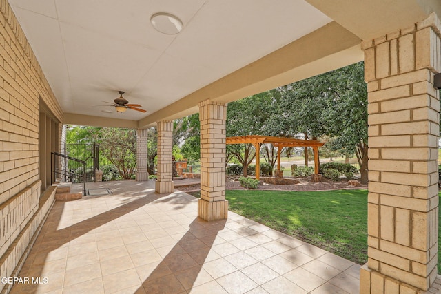 909 Singing Hills Dr, El Paso, TX 79912 - view of patio with a ceiling fan