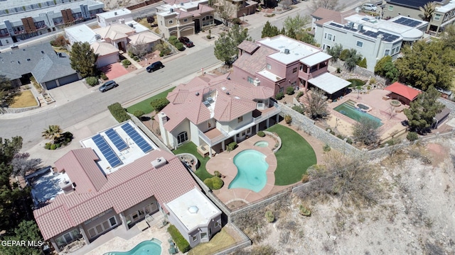 aerial view featuring a residential view