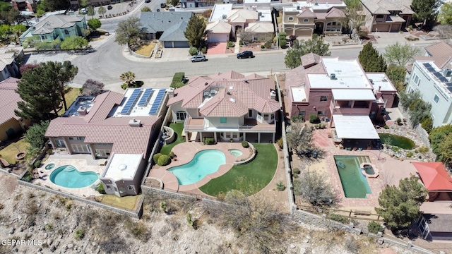 bird's eye view featuring a residential view