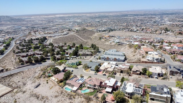 aerial view with a residential view
