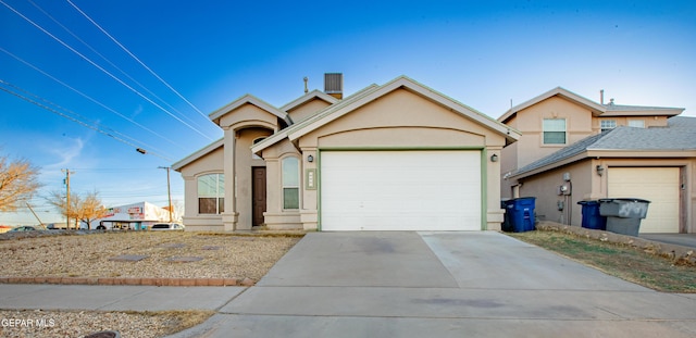 view of front of house featuring a garage