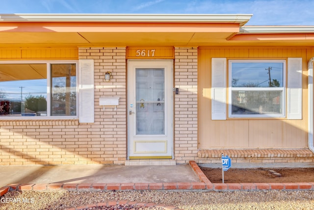 view of doorway to property