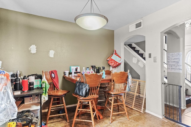 view of dining area