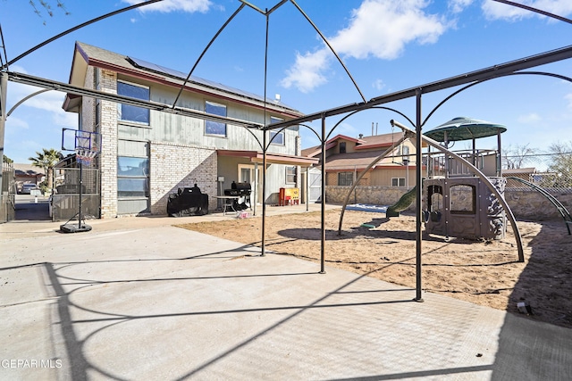 view of jungle gym