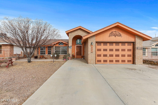 view of front of house featuring a garage