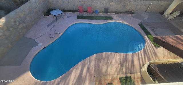 view of pool with a patio area