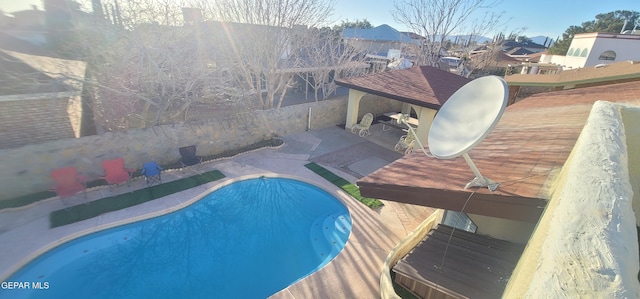 view of pool with a gazebo and a patio area