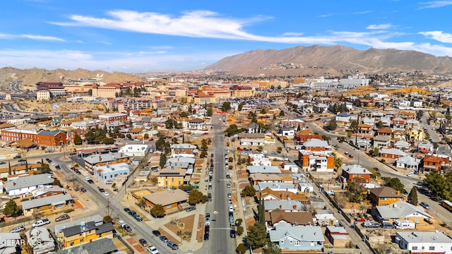 aerial view featuring a mountain view