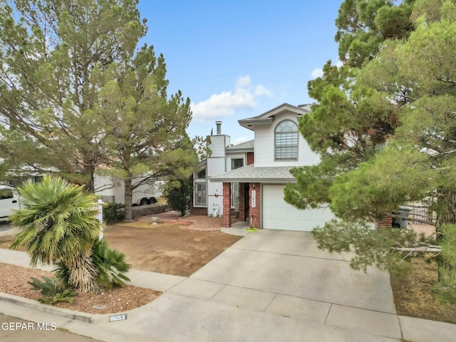 view of front of home featuring a garage