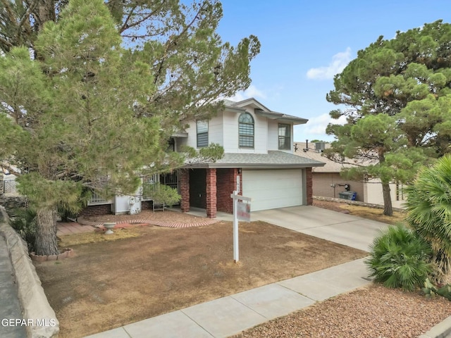 view of front of home featuring a garage