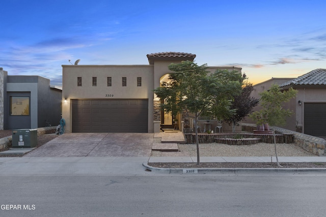 view of front of house featuring a garage