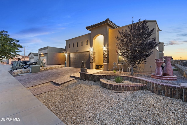 view of front of house featuring a garage