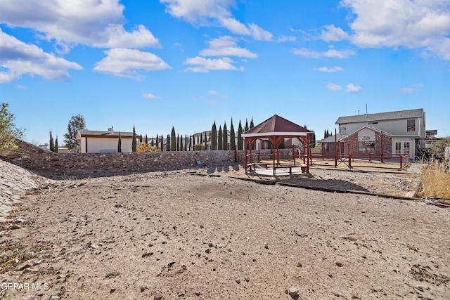 view of playground with a gazebo