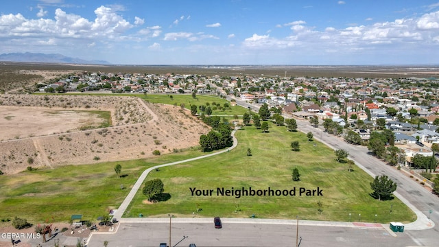 aerial view featuring a mountain view