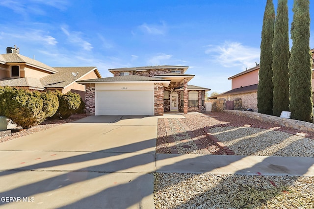 view of front of house featuring a garage