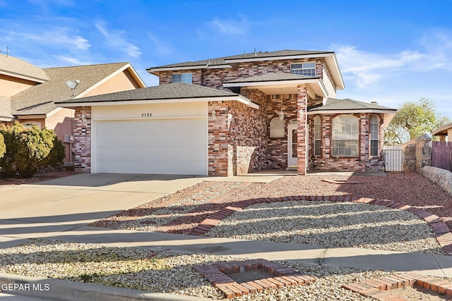 view of front of house featuring a garage