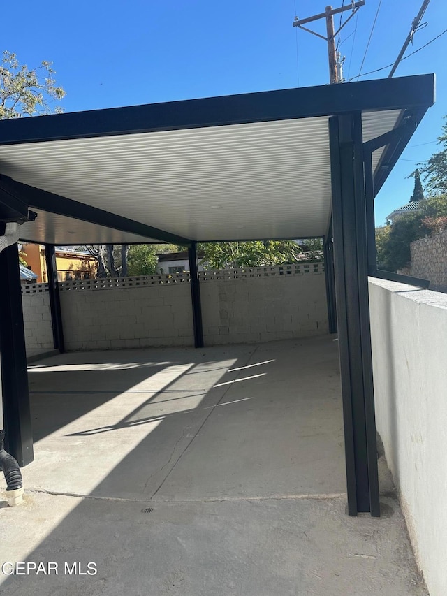 view of parking / parking lot