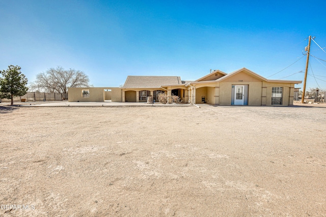 view of single story home