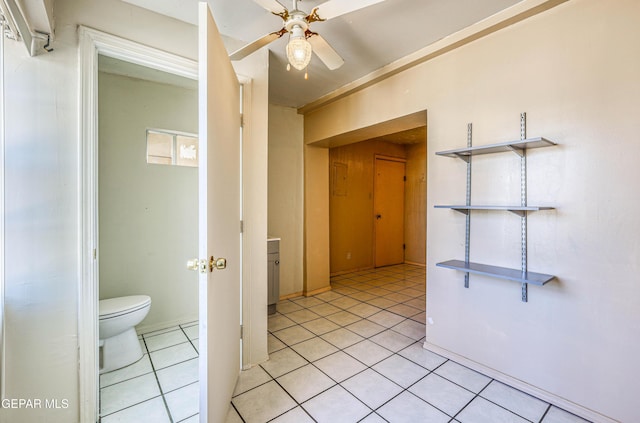 hallway featuring light tile patterned floors