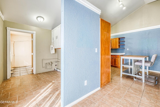 interior space with lofted ceiling