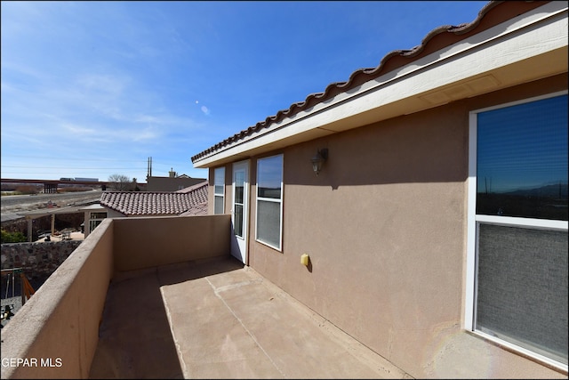 exterior space with a balcony