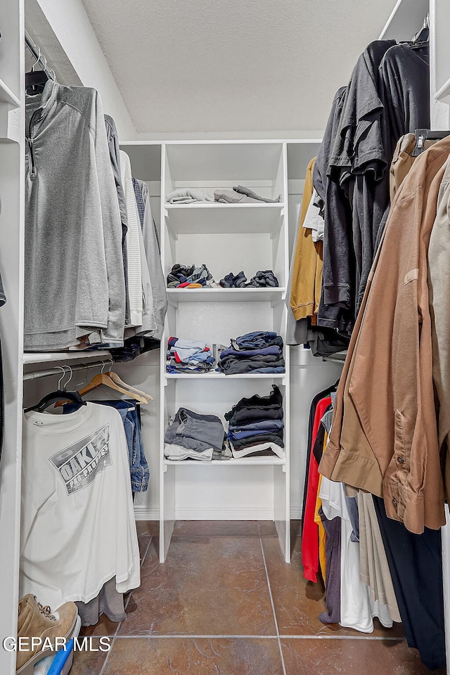 view of walk in closet