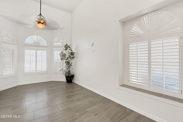 spare room featuring hardwood / wood-style flooring