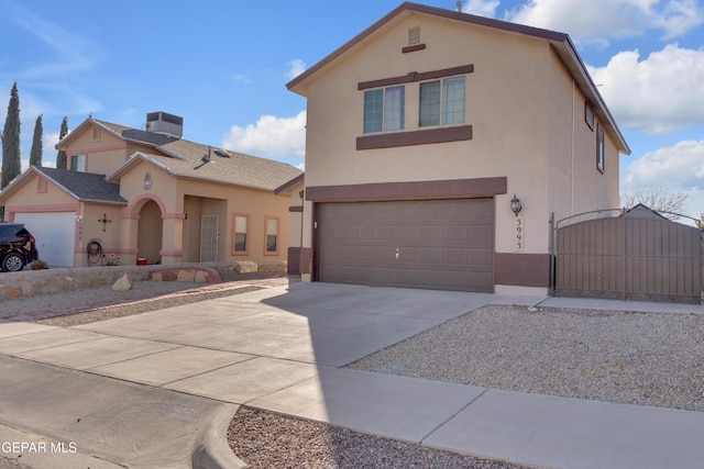 front of property featuring a garage