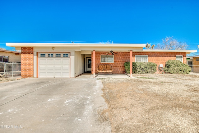 view of front facade featuring a garage