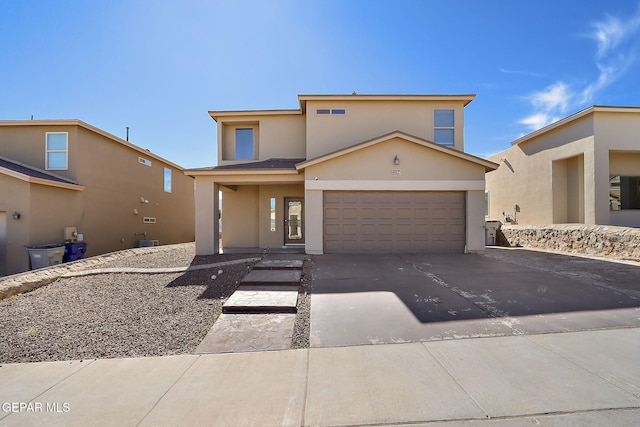 view of front of house featuring a garage