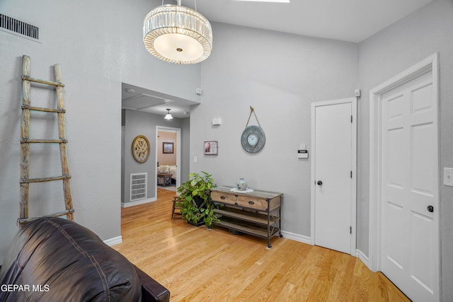 interior space featuring hardwood / wood-style flooring