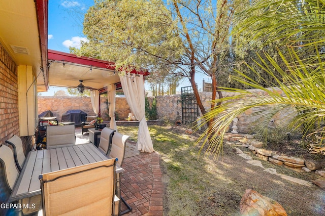 view of patio / terrace with grilling area