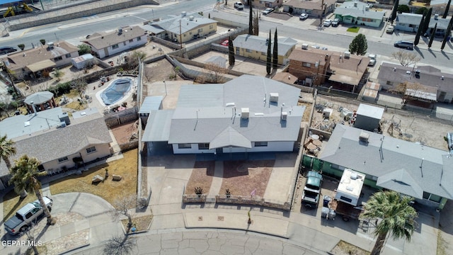 aerial view featuring a residential view